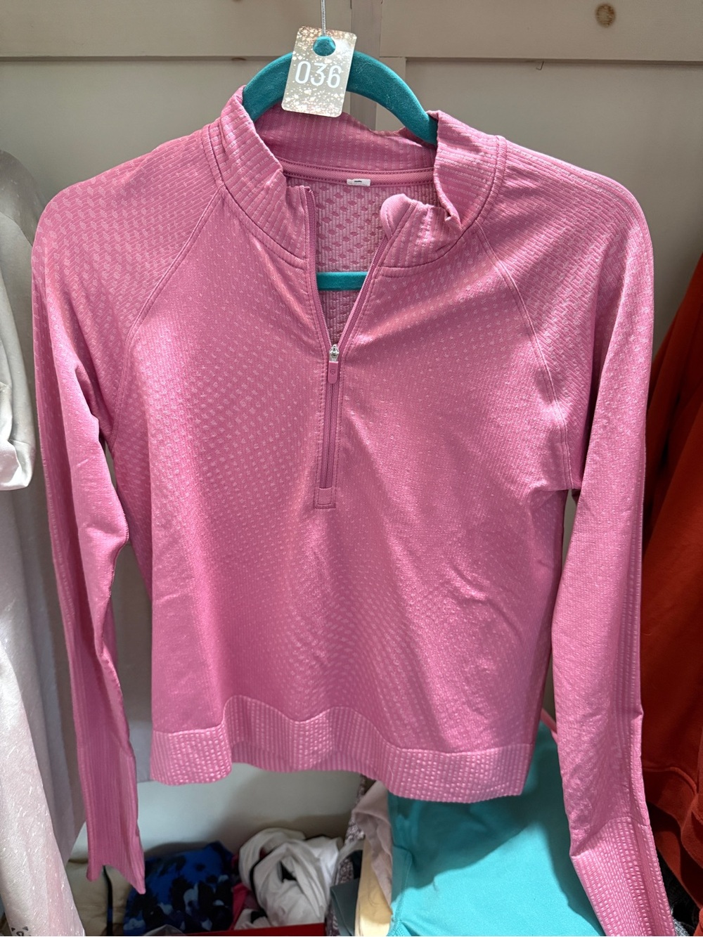 036 lululemon athletica Pink blossom Quarter-Zip Cowl Sweater